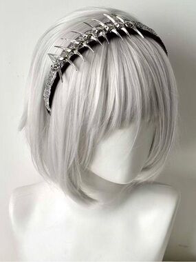 Silver Spike Embellished Headband - Women Accessories